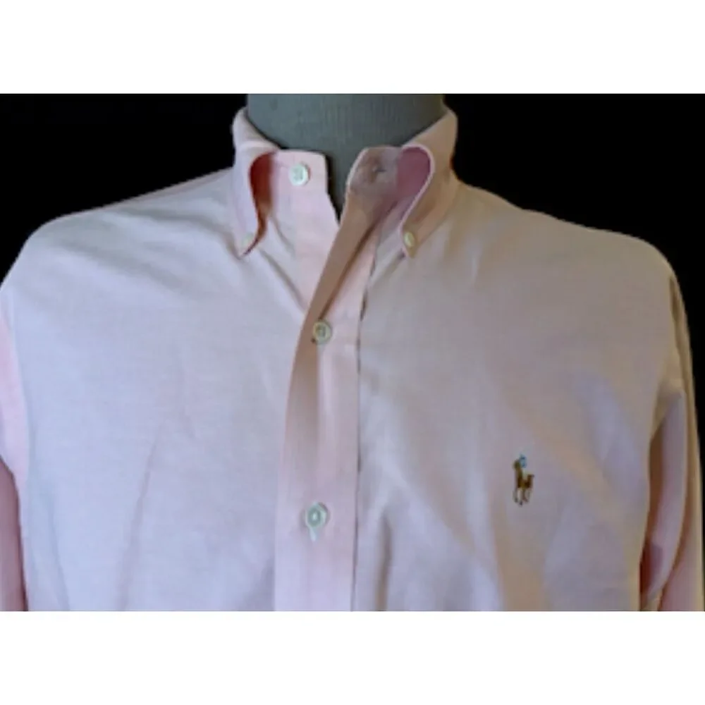 Ralph Lauren Pink Button Down Dress Shirt Sz. 15.5/33. Preppy Professional